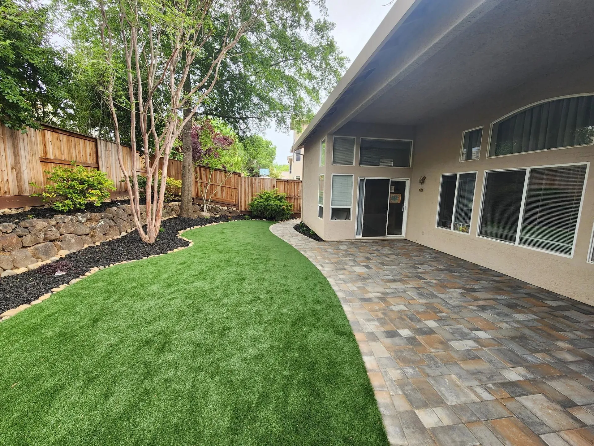 Reliable Landscaping backyard hardscape project