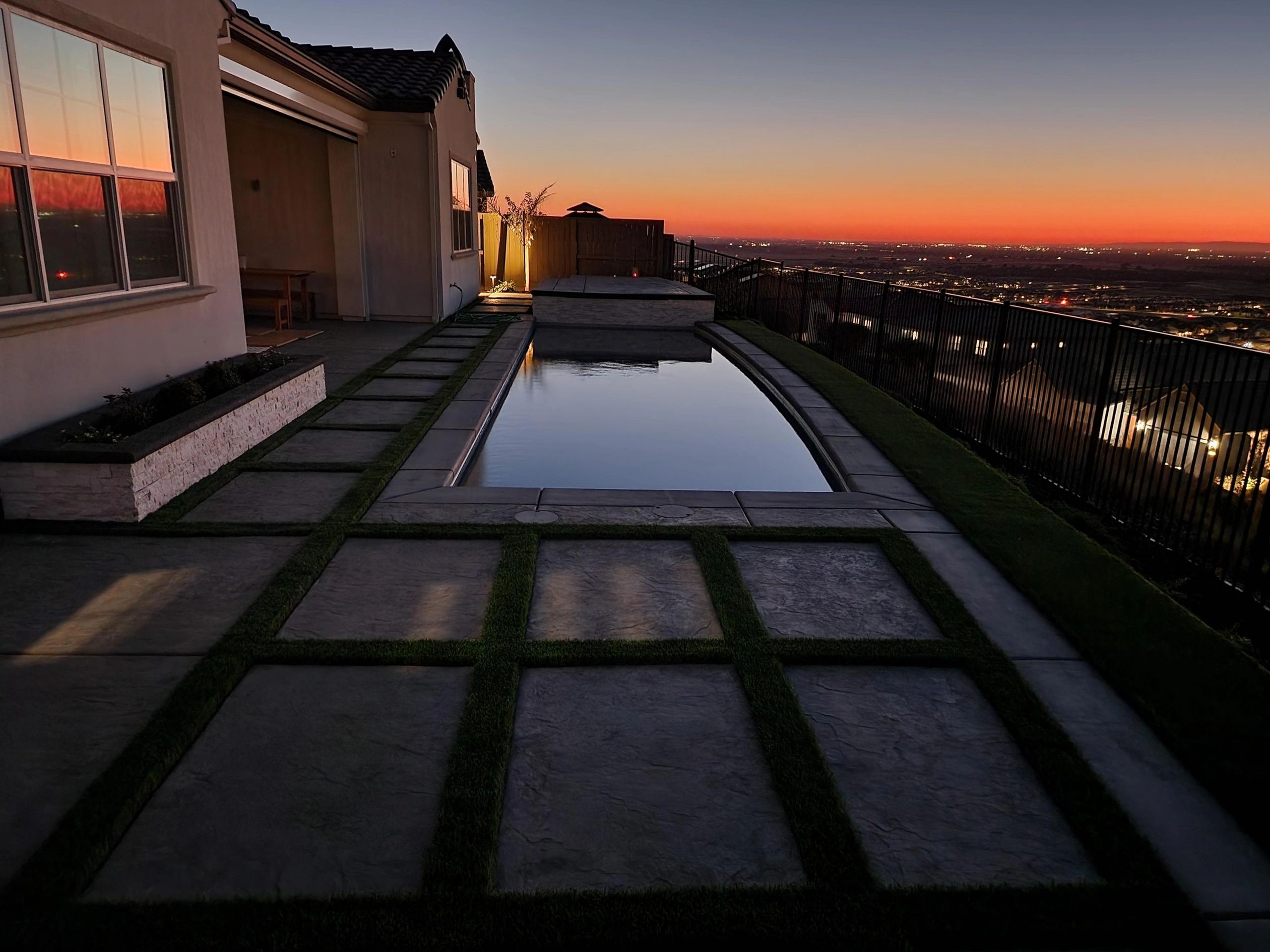 Backyard remodel with finished hardscape photo 3